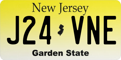NJ license plate J24VNE