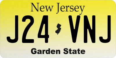 NJ license plate J24VNJ