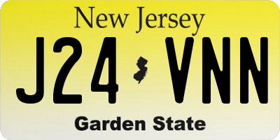NJ license plate J24VNN