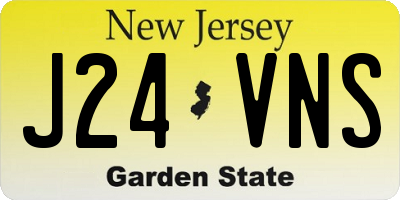 NJ license plate J24VNS
