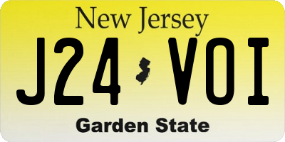 NJ license plate J24VOI