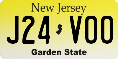 NJ license plate J24VOO