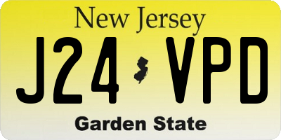 NJ license plate J24VPD