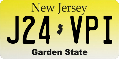 NJ license plate J24VPI