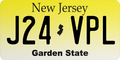 NJ license plate J24VPL