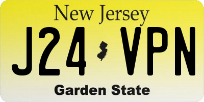 NJ license plate J24VPN