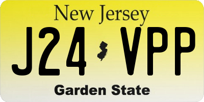 NJ license plate J24VPP