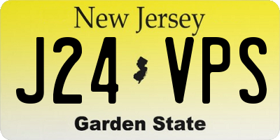 NJ license plate J24VPS