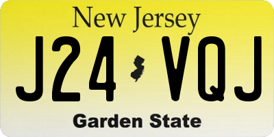NJ license plate J24VQJ