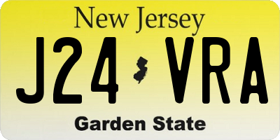 NJ license plate J24VRA