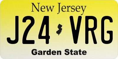 NJ license plate J24VRG