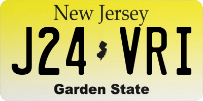 NJ license plate J24VRI