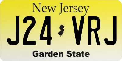 NJ license plate J24VRJ