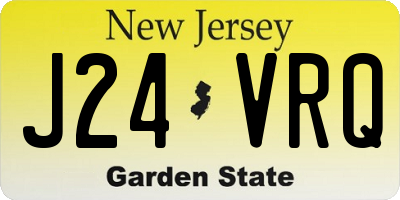 NJ license plate J24VRQ