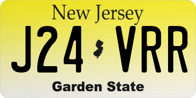 NJ license plate J24VRR