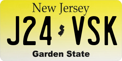 NJ license plate J24VSK