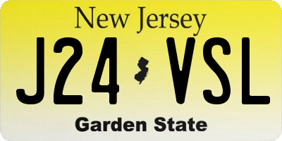 NJ license plate J24VSL