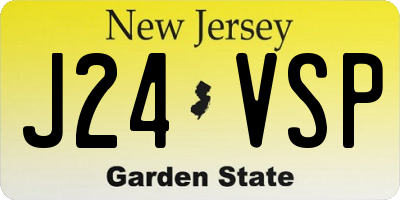 NJ license plate J24VSP