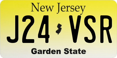 NJ license plate J24VSR