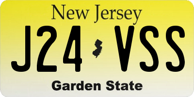 NJ license plate J24VSS