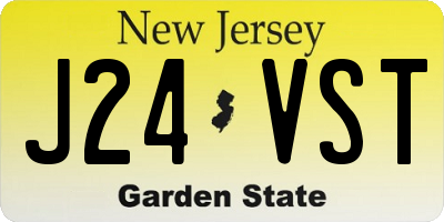 NJ license plate J24VST