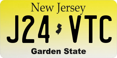 NJ license plate J24VTC