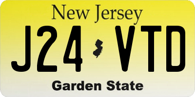 NJ license plate J24VTD
