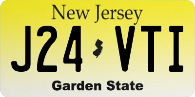 NJ license plate J24VTI