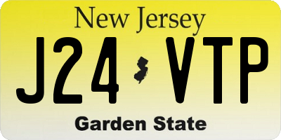 NJ license plate J24VTP