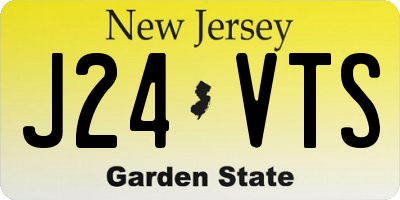 NJ license plate J24VTS