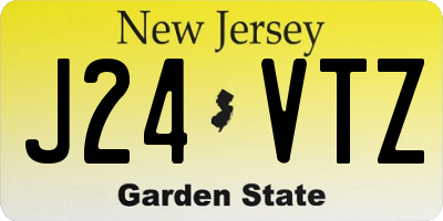 NJ license plate J24VTZ