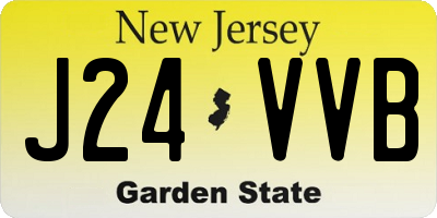 NJ license plate J24VVB