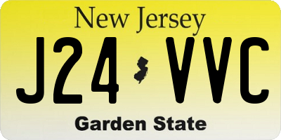 NJ license plate J24VVC