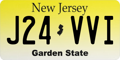 NJ license plate J24VVI