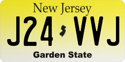 NJ license plate J24VVJ