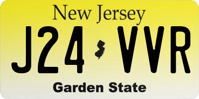 NJ license plate J24VVR