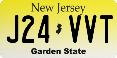 NJ license plate J24VVT