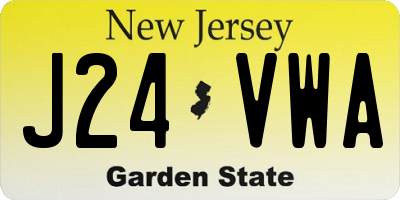 NJ license plate J24VWA
