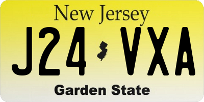 NJ license plate J24VXA