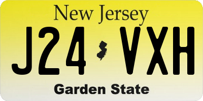 NJ license plate J24VXH
