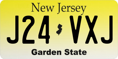 NJ license plate J24VXJ