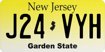 NJ license plate J24VYH