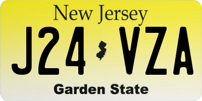 NJ license plate J24VZA