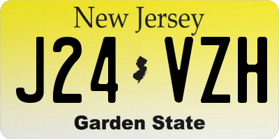 NJ license plate J24VZH