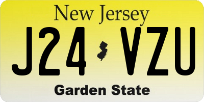 NJ license plate J24VZU