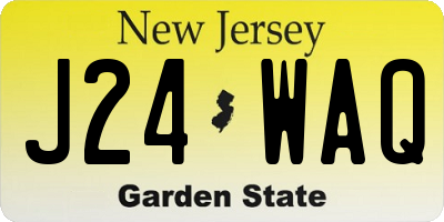 NJ license plate J24WAQ