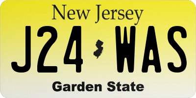 NJ license plate J24WAS