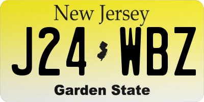 NJ license plate J24WBZ