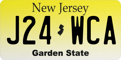 NJ license plate J24WCA