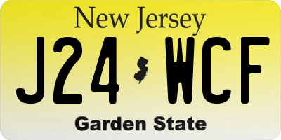 NJ license plate J24WCF